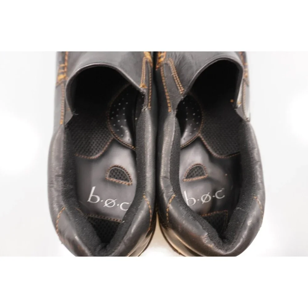 Born b.o.c. Eric Men's Loafers Size 14 Black Leather Slip On Comfort Casual Shoe